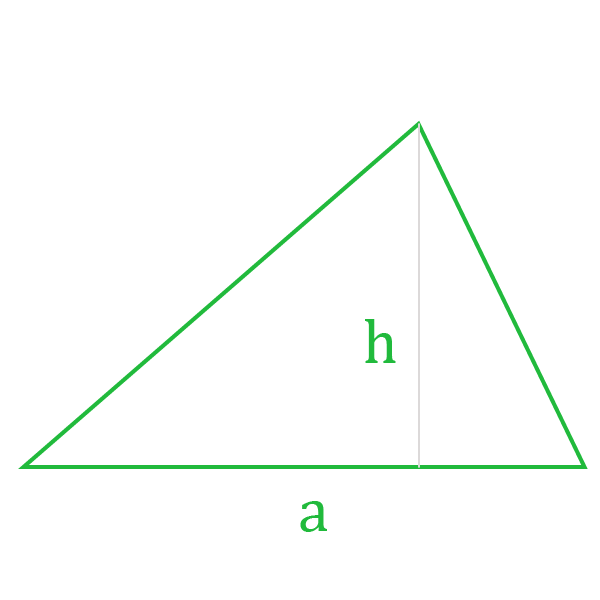 Нахождение площади треугольника с помощью половины его основания и высоты.