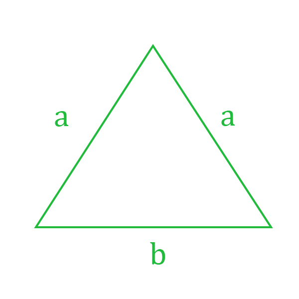 Нахождение площади равнобедренного треугольника через стороны.